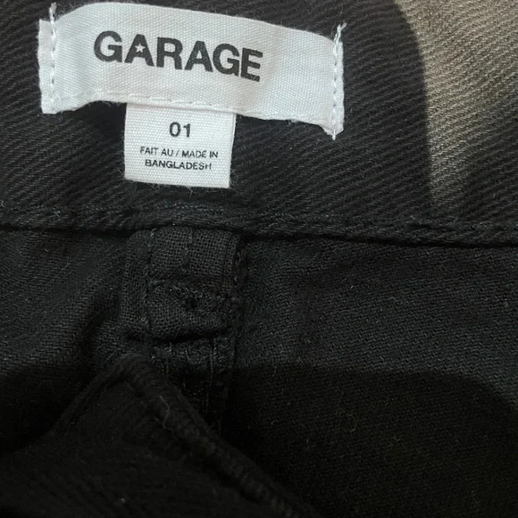 Garage Black Wide Leg Cargo Pants - Picture 2 of 5